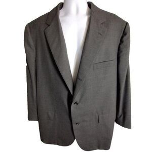 Brooks Brothers Mens sz‎ 46 Black Blazer Sport Coat 3 Button Wool Italian Made